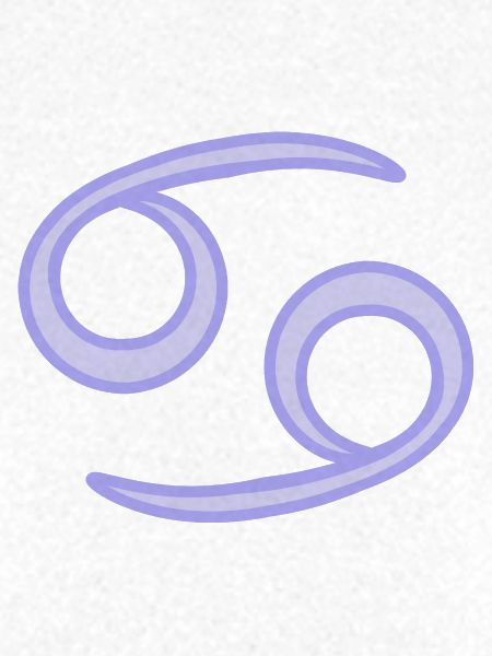 Krebs-Sternzeichen-Symbol Pastel Lila