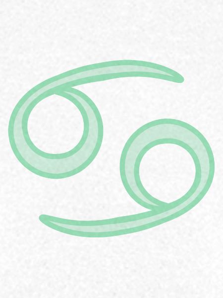 Sternzeichen des Krebses Pastel Grün