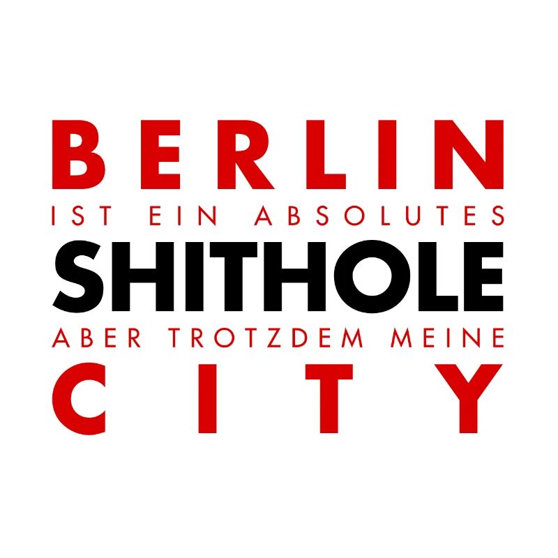 Berliner Spruch Design mit Stadtmotiv