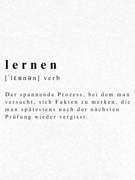 Lernen - Verb - Definition - Lautschrift