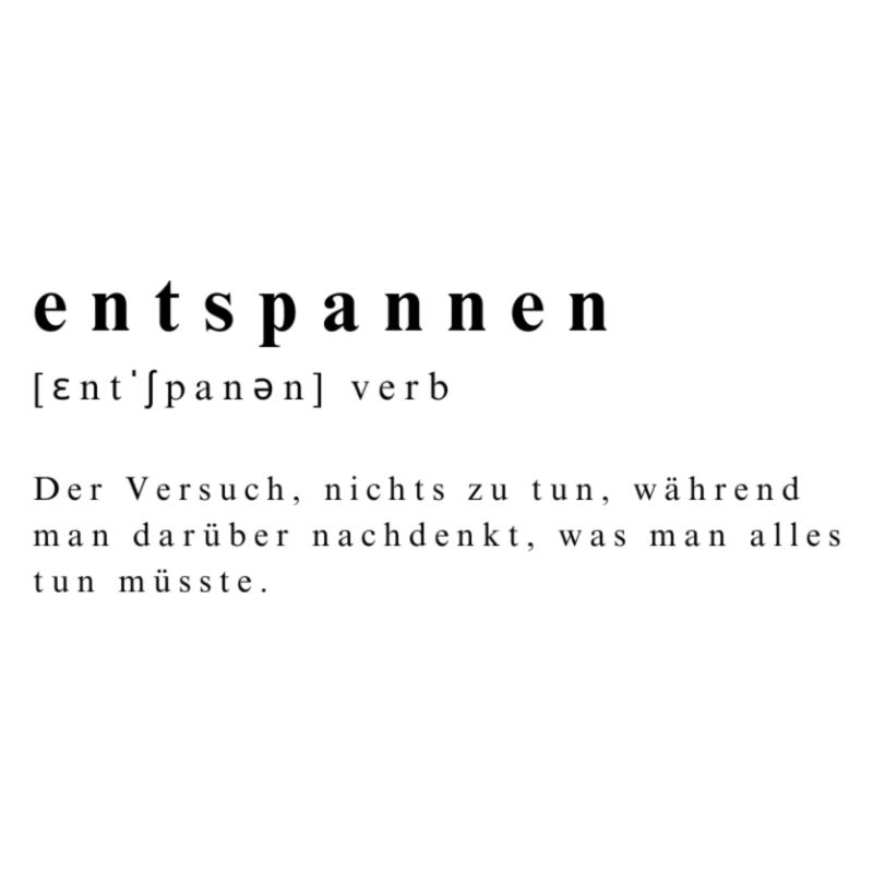 Entspannen - Verb - Definition