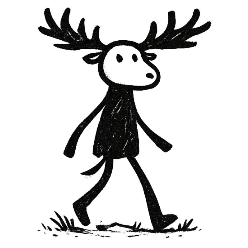 Moose Silhouette im Wald