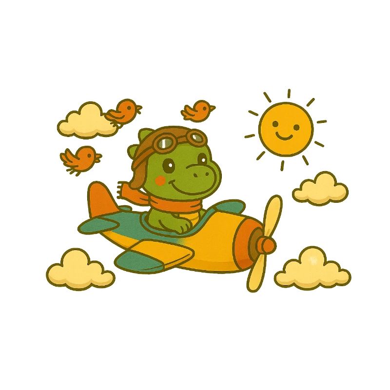 ☀️ Dino Doni über den Wolken ✈️