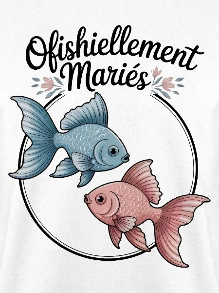 Ofishiellement Ehe-Humor-Pfirsich-Hochzeitspaar