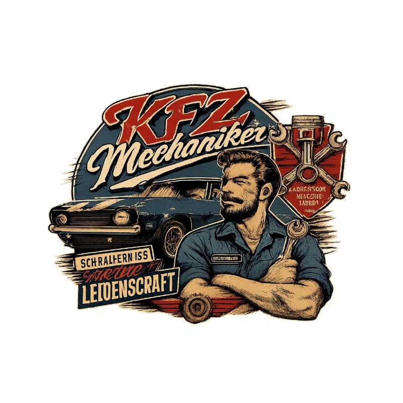 KFZ Mechaniker Retro Lebenscraft