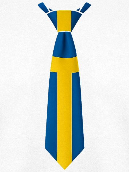 Schwedisches Flaggen-Krawattendesign mit gestreifter Krawatte