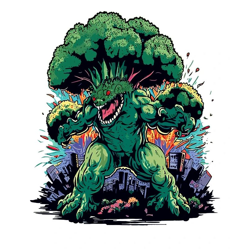 Brokkozilla monstre géant de brocoli