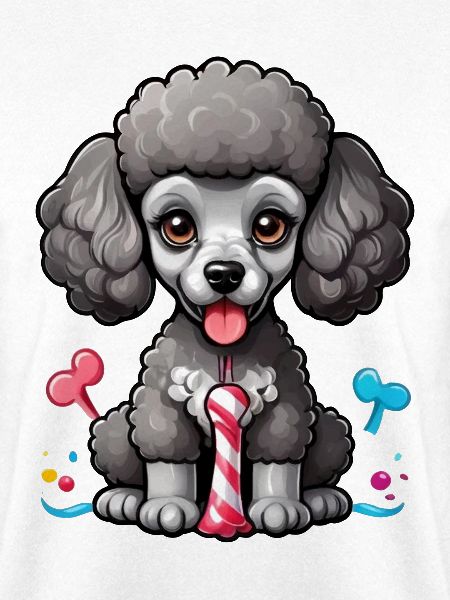 Playful Black Poodle