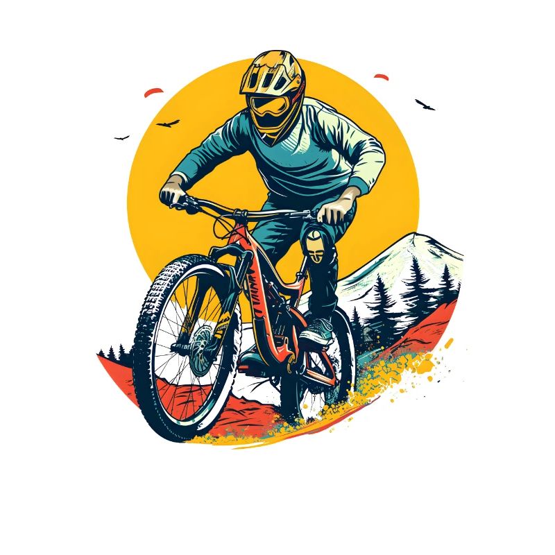 Mountainbiking Illustration