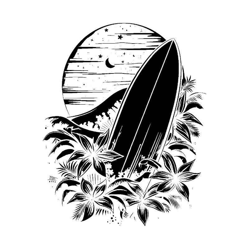 Planche de surf look de dessin animé
