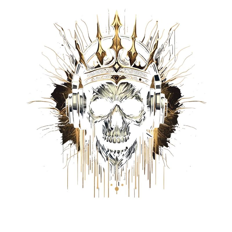 Gaming Totenkopf mit Krone