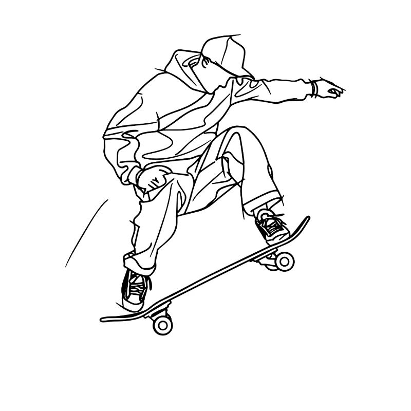 Dessin de skateboard