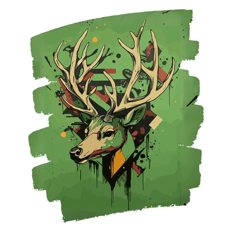 Hirsch mit Geweih