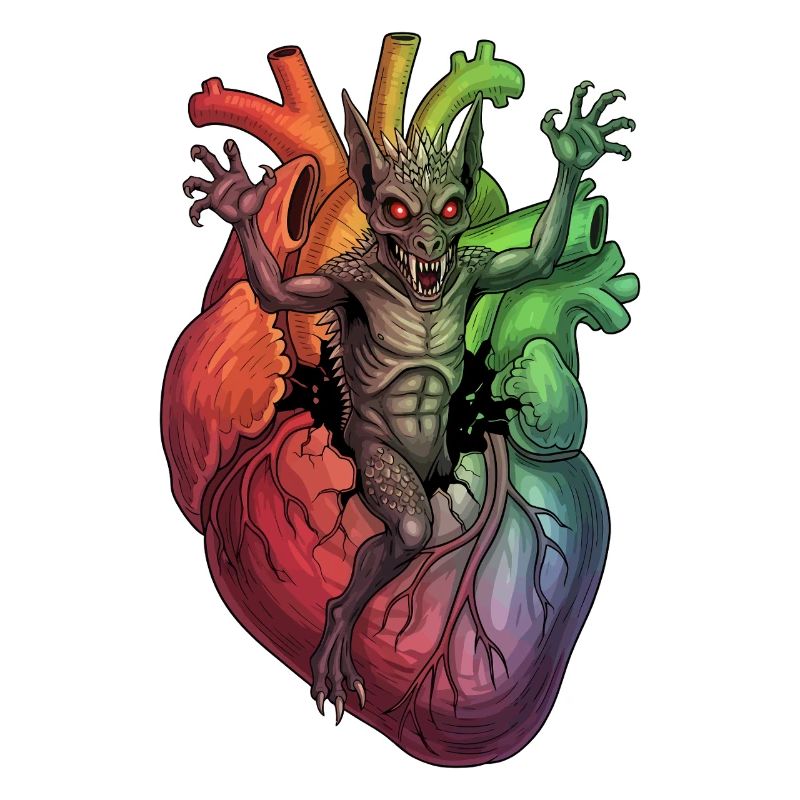 Herzmonster im Regenbogensturm