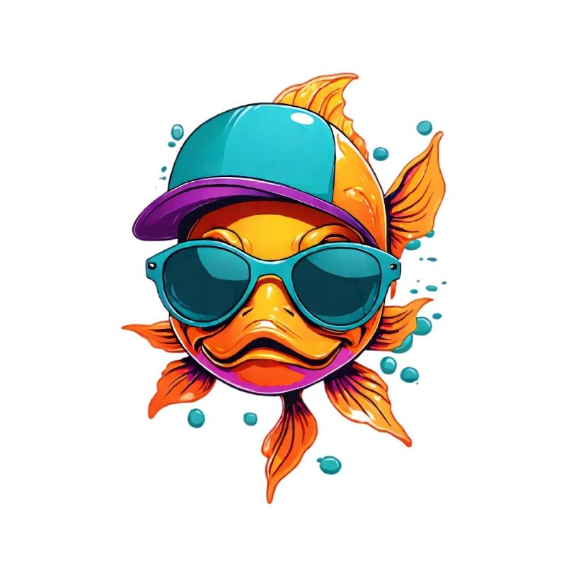 Sommerfisch mit Sonnenbrille