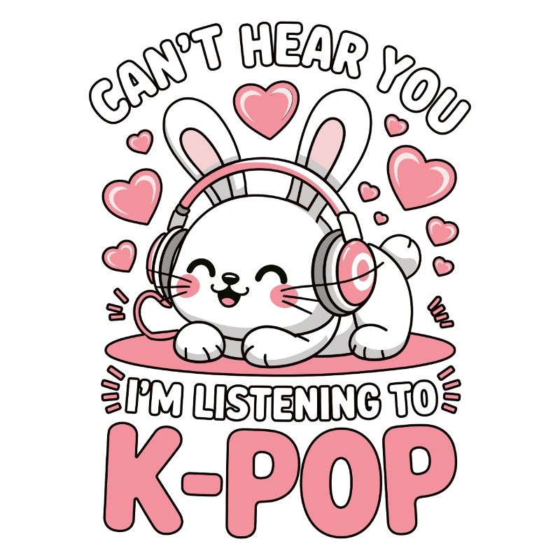 K-Pop Bunny mit Kopfhörern