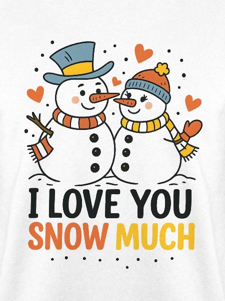 Romantische Schneemann-Liebe – Wintermotiv