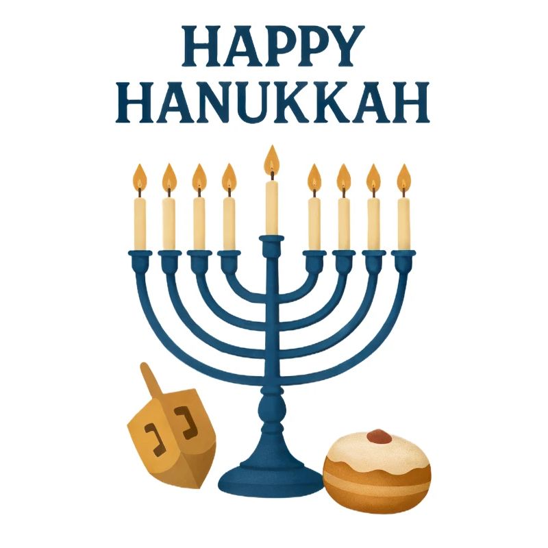 Joyeuse Lumière festive de la Menorah de Hanoucca
