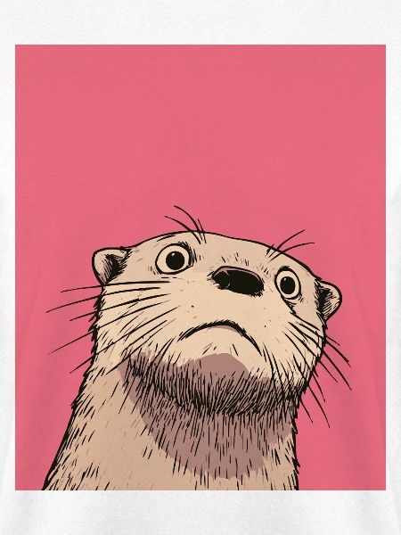 Urteilende Otter-Illustration – Lustige Tierkunst D