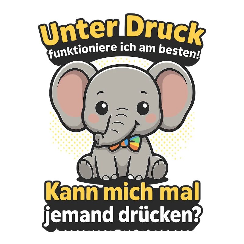Under pressure elephant, cuddle me saying