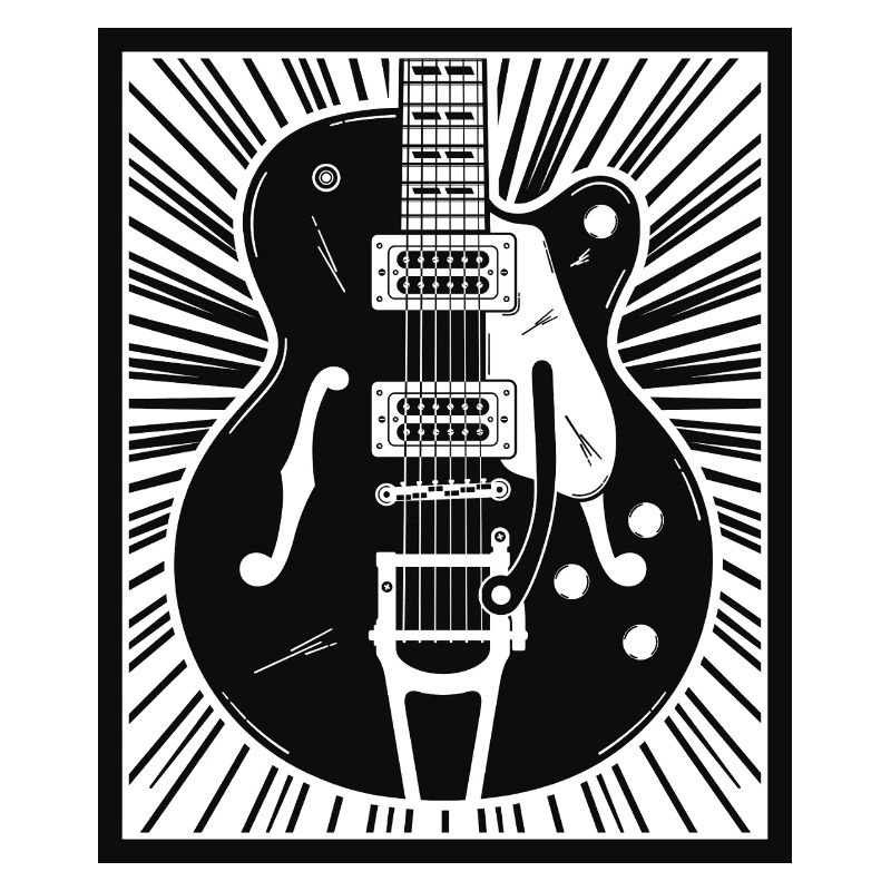 Guitar Silhouette Poster Art