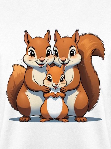 Eichhörnchen Familienliebe Trio