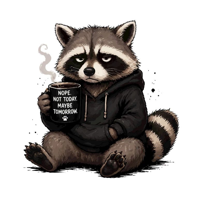 Thème du Sweat à Capuche Raccoon