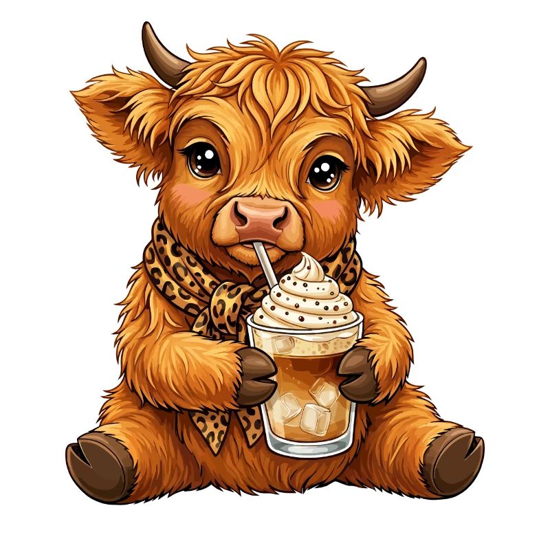 Highland Cow Eiskaffee