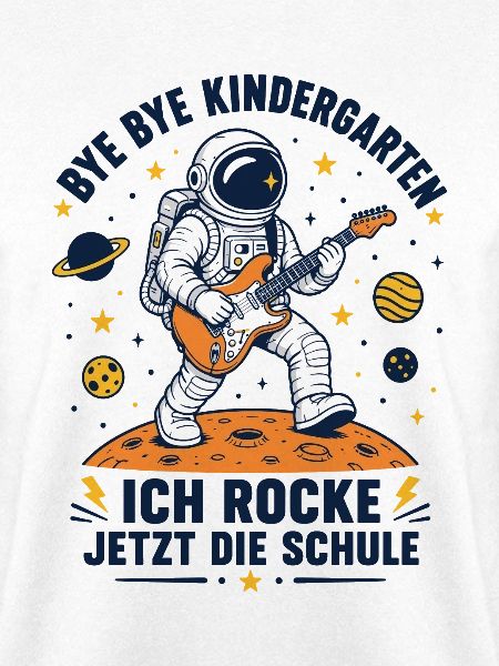 Einschulung Astronaut Gitarre Shirt