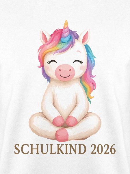 Schulkind 2026 Einhorn Shirt