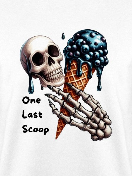 Totenkopf mit Blaubeer-Eis Gothic Motiv