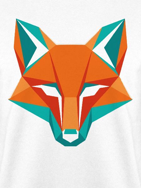 Geometrischer Fuchs Kopf Wildtier Motiv