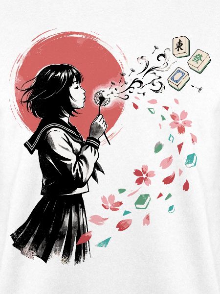 Mahjong Mädchen Japanisches Design