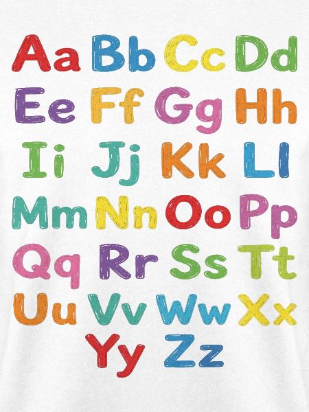 Kreidealphabet Bunte Buchstaben