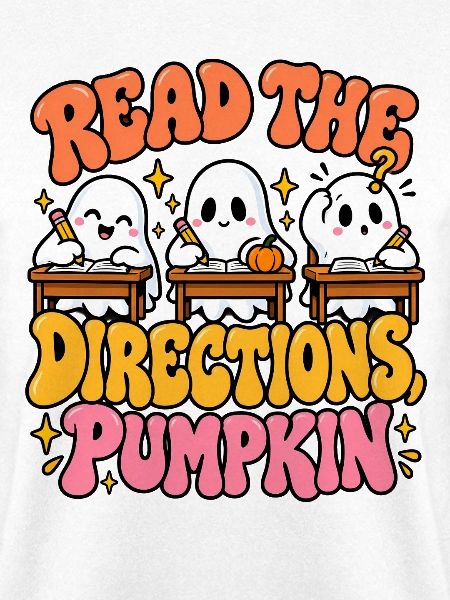Read the Directions Pumpkin Cartoon