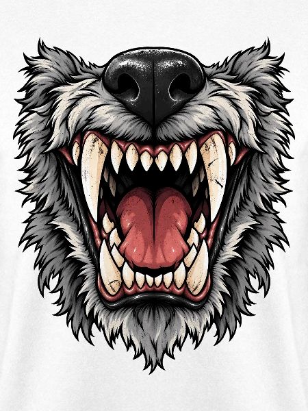 Wolfsmaul Gebrüll Motiv
