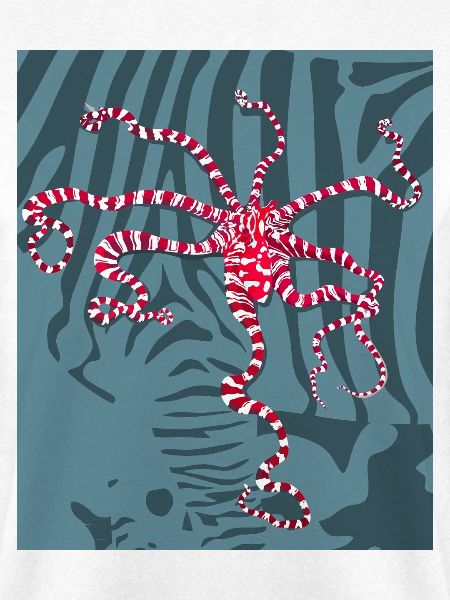 Rot Weißer Oktopus