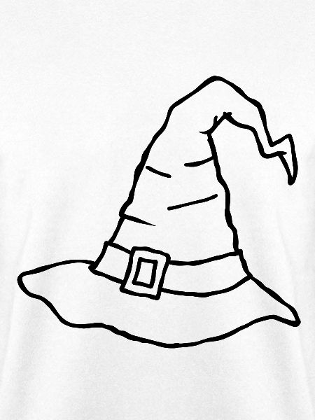 Krummer Hexenhut – Halloween-Kritzelzeichnung