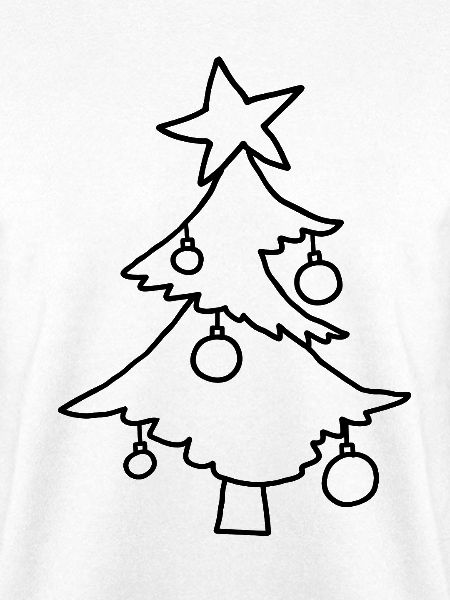 Weihnachtsbaum mit Stern – Kinderkritzelei