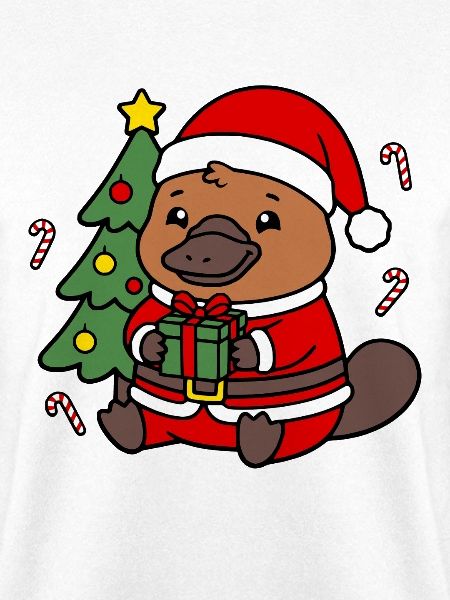Süßes Kawaii-Schnabeltier-Weihnachtsbaumgeschenk