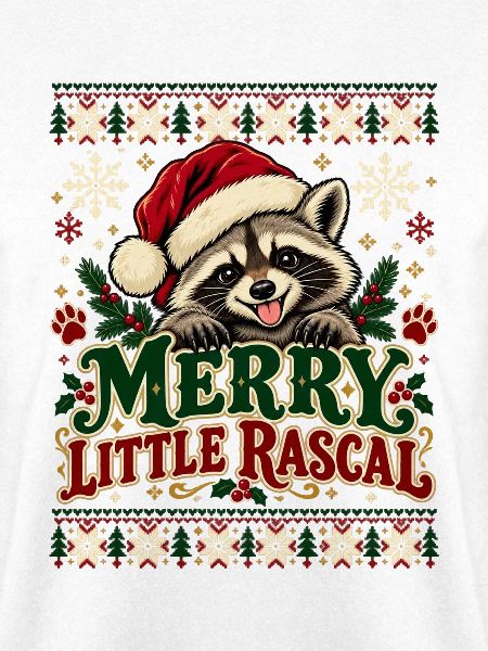 Merry Little Rascal Raccoon Design