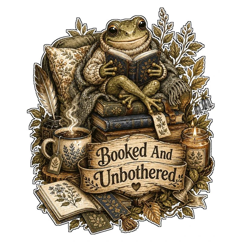 Booked And Unbothered Frog
