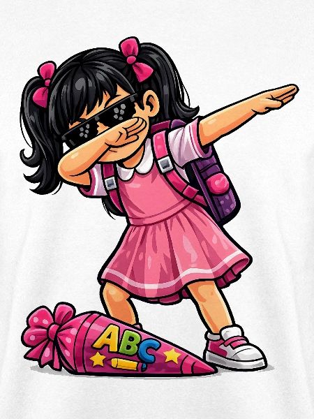 Dabbing ABC-Schützin schwarze Haare