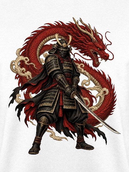 RobVibe Drachen-Samurai mit rotem Drachen
