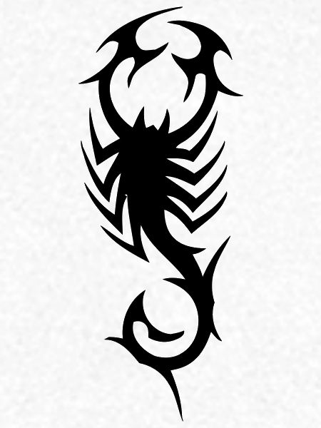 Stammes-Skorpion-Tattoo-Design