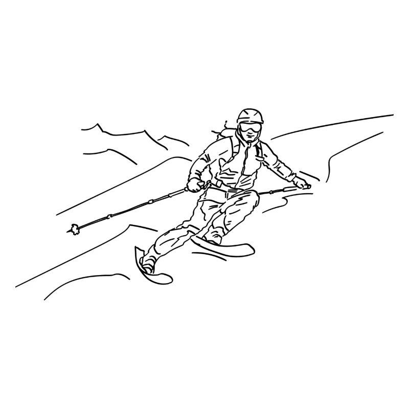 Downhill schwarz outline