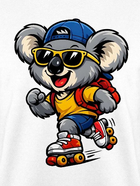 Koala mit Rollschuhen – Süßes Freizeitmotiv