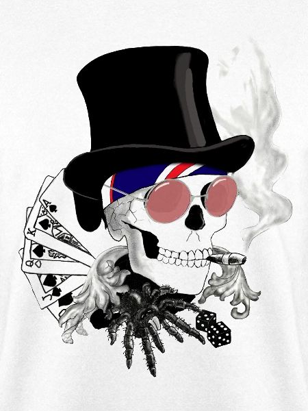 Skull mit rosa Sonnenbrille