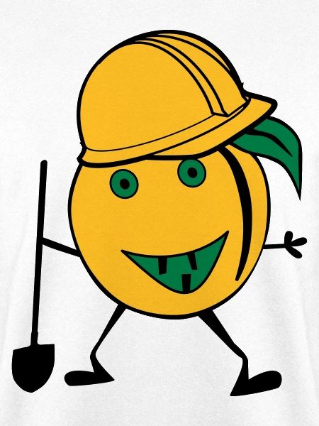 Orangen Bauarbeiter