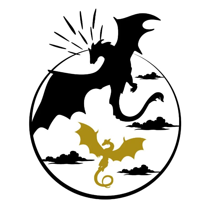 Geheimnisvoller goldener Drache 